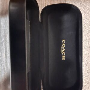 Coach Black and Gold Sunglasses Case